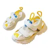 Slipper Sandalias детская обувь лето новые девочки сандалии Baotou Casual Shoes Boys Boys Boysable Mesh Shoes Fashion Soft Sole Sports Sandals Y240423