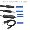 Stövlar nubwo N12 Spel hörlurar för PC -bärbar dator med mikrobuller som avbryter headset mjukt öronmuff justerbart pannband för Xbox, PS4, PC