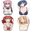 Cuscinetti del mouse polso riposo anime bocchi Il polso 3d supporto 3d topo pad mouse hatori ryou nijika ikuyo silicone mousepad sexy torace sexy polso 3d mat mouse tappeto mouse y240423