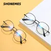 Solglasögon Shonemes Classic Round Myopia Glasögon Kvinnor Shortsighted Eyewear Metal Frame Men Myopic Gyeglasses Dioptrar -1 2 3.5 4