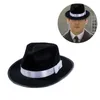 Berets Fedora Hat for Women Men with Belt Panama Magik Black Cosplay Dress Up