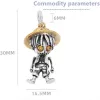 Pendenti bocai New S925 Sterling Sterling Vintage Personalized Trendy Cartoon Bambola Hat HAD Man Male and Female maschio e femmina