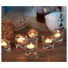 Candle Holders Glass Small Candlestick Scented Windproof Cup Ornaments Transparent European Style Tea Simple Modern Romantic Creativity