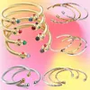 Bracciale di fascino attorcigliato di alta qualità per donne designer senior 925 argento gioielli di lusso a colori di diamanti set di diamanti rotonde di apertura regalo di compleanno