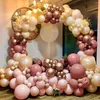 Decorazione per feste retrò rosa palloncino ghirlanda kit arco di ghirpa