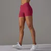 Yoga Sport Knitting a maglia traspirabile a colori solidi croce peach pantaloncini yoga con fitness per donne