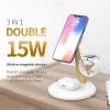 Chargers Bonola Magnetic Wireless Charger 4 in 1 Stand voor iPhone 13 12 Pro Max draadloos laadstation voor Apple Watch 7 6/AirPods 3