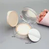 Storage Bottles Empty Loose Powder Box Portable Makeup Subpackage Case With Mirror Foundation Puff Jar For Ladies
