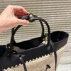 Sacchetto designer paglia spiaggia borsetti triangolo luxurys borsetta raffias femminile intrecciata spalla a bordo ascelle borse frizione borsetta hobo satchel incrociata