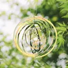 Decorative Figurines Rotating Wind Chimes Foldable Chinese Fortune Treasure Ornament Stainless Steel Outdoor Hanging Decor Year Garden Room