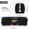 Esthetische potloodkast capybara belt, ik moet gaan naar zakje plezier CTUE schoolcases Kids Square Stationery Organizer