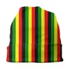 Berets Rasta Colors Red Green Gold Bright Colored Striped Bonnet Hat Knitted Hats Hip Hop Jamaican Warm Winter Skullies Beanies Caps