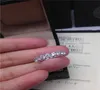 Charm Eternity 4mm Lab Diamond CZ Ring 925 Sterling Silver Bijou Engagement Band de mariage anneaux pour femmes bijoux de fête nuptiale9005923