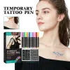 Machine Temporary Tattoo Pen with Tattoo Stencils Tattoo Set Skin Friendly 10Count Pack of Assorted Colors Easy To Clean for Women Men