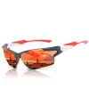 Occhiali da sole uomo specchia gli occhiali da sole rossi cornice nera occhiali sportivi donne in bicicletta Uv400 in bicicletta unisex in bicicletta 2024 occhiali da sole