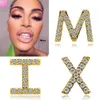 Kim Kardashians stesso 26 BRESTRI HIP-HOP LETTERA INGLESE HIPT CON I Micro Intarsia Lettere con zircone singola