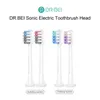 Dr.BEI Original Ersättningsborstehuvuden för elektrisk tandborste Känslig/rengöringshuvud Applicera Sonic Tooth Brush Brestle Munstycken 240409