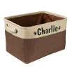 Toys Panier de rangement de jouets pour chiens pliables avec nom de boîte à choit-coffre de boîte rectangulaire pour les accessoires de vêtements pour chiens