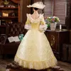 Festklänningar Rococo Champagne Victorian Style Dress Women Prom Clown Clothing Historical Costume