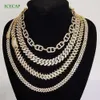 ICECAP Custom Cuban Link Nome collana oro placcata a ginnastica moissanite Diamond Cuban Link Catena di collegamento cubano