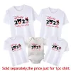 Bottles 2023 Family Vacation Clothes Mouse Fashion Land Trip Tshirts Summer Casual Ropa Funny Family Look Outfits