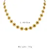 Halsketten 2022 Neue elegante Blume Daisy Schlüsselbein Halskette für Frauen Braut Hochzeitsfeier Schmuck koreanische Halshöhe Perlenanhänger Geburtstagsgeschenke