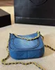 Sacca designer sacca in jeans sacca di jeans vintage donne cross body borse di lusso borse a spalle blu tela in denim sacca per la spesa di grande capacità