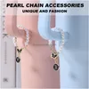 Schlüsselanhänger Lanyards Brief Zauber für Cup Pearl Chain Accessoires Initiale Charm