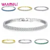 Classico Shining Singlemultiple Righe Braggle di Rhinestone per donne 925 Sterling Silver Gold Gold Bracciale Tennis Bracciale 240423 240423