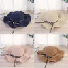 Ribbon Elegant Pearl Visor Hats Summer Outdoor Outing Beach Hat Ladies Dome Wave Straw Caps