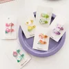 Hair Accessories Mini Kawaii Cartoon Floral Pins Clips Barrettes Bangs Summer Korean Style Cute Acrylic Hairpins For Baby Girls Stuff