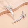 Exaggerated Geometry Long Curved Drop Earrings Fashion Aesthetics Thick Metal Triangular Earrings Women's Trendy Stage Jewelry AB185