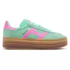 adidas Gazelle Bold Sapatos Mulher Platform Designer Shoes Cream Green Pink Gum White Black Sports Trainers OG Suede Leather Gazelles Sneakers【code ：L】