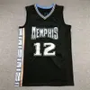 Men Jersey Grizzlies Summer Morant Broidered Basketball Vest S and Women Training Shorts