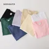 Moinwater Women Khaki Solid T Shirts vrouwelijk 100% katoenen T -dame dame korte mouw t -shirt tops voor zomer MT21025 240422