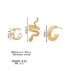 Orecchini Nuova personalità Orecchini a clip di colore oro finto set di gioielli set di moda Snake cuffi auricolari cshape per regalo