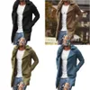 Vestes Men de style britannique Men de trench Pockets Windbreaker Cardigan Slim Male Couleur solide Long Veste Spring Automne 221121