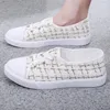 Sıradan Ayakkabı Cresfimix Zapatos De Mujer Kadınları Öğrenci Okulu için Sevimli Yuvarlak Toe Tuval Lady Bej Bej Up Sapatos A928