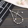 2024 Beadsed Bowknot Mobile Phone Chain Lanyard Акриловые круглые шарики мобильный телефон шарм ремешок ремешок по телефону