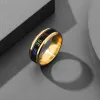 Banden temperatuurring titanium stalen stalen emotie emotie voelen intelligente temperatuur gevoelige ringen voor vrouw mannen waterdichte sieraden