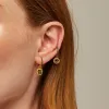 Oorbellen 925 Sterling zilveren naald zwarte zirkoon hoepel oorbellen voor vrouwen mode goud zilveren piercing bengelen oorbellen 2023 trend sieraden