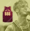 CUSTOM ANY Name Number Mens Youth/Kids MGK 666 RAP DEVIL MAROON BASKETBALL JERSEY Stitched S-6XL