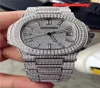 Silver Diamond Fashion Watch Men039s Explosive Watch Selt Strayless Diamond Strap Automático Mechanical Watch1446412