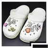 Schoenonderdelen Accessoires 26 -st CLOG Charms Nummer Shoecharms Buckle Glow in the Dark Garden Shoes Diy Decoration Clo DHWCE