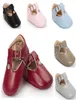 Varejo mais novo PU Leather Baby Girl Sapatos Antislip Sapatos de berço Baby Princess Shoes9201440