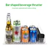 Kök Storage Drink Organizer Dispenser Spring Push Beverage Rack Justerbar bredd Auto Beer Pusher Holder E-formad glid för kylskåp