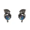 Earrings 12 pair /lot fashion jewelry vintage metal dragon dinosaur earrings for women
