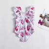 Suite des filles de fille en une seule pièce 1 2 3 4 5 ans Baby Swimwwear Summer Beach Bathing Bikini Clothes Kids Bow Seaside Swimming Wear 240409