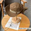 Akcesoria Kapelusze słoneczne dla mężczyzn na świeżym powietrzu rybołówstwo szerokie brzegi ochrona przedsiębiorstwa kobiety kubełko kapelusz letni piesze piesze czapki rybaków