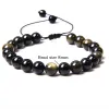 Strands 42 Kind Handmade Men Bracelet 8 mm Natural Stone Beads Bangle Blessing Energy Prehnit Pulsera Women Adjustable Bracelet Jewelry